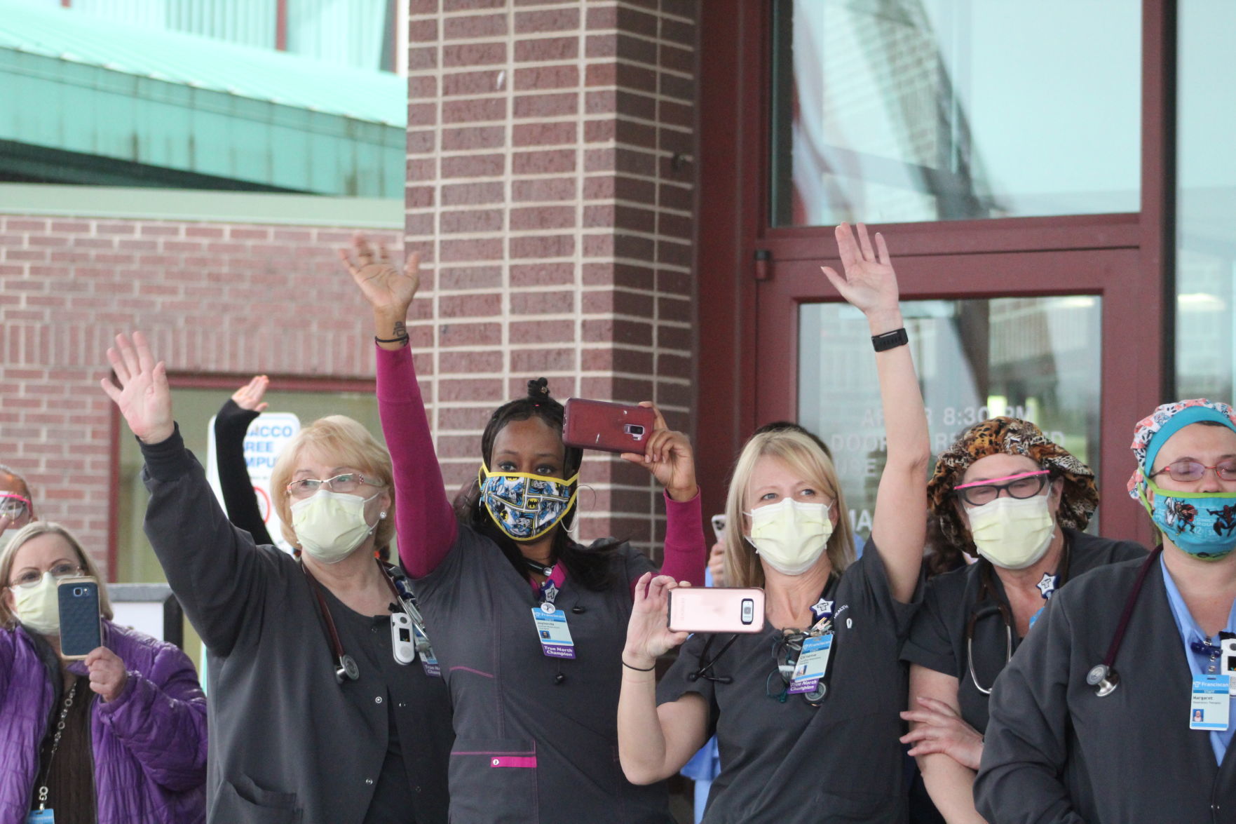 Appreciation parade for health care workers at Franciscan Health hospital in Crown Point